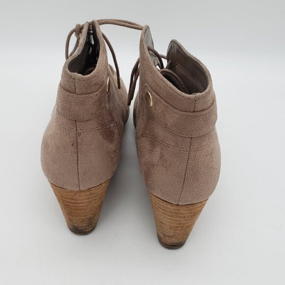 Dr. Scholl's Conquer Lace Up Wedge Bootie Taupe 9.5 M - Picture 5 of 11